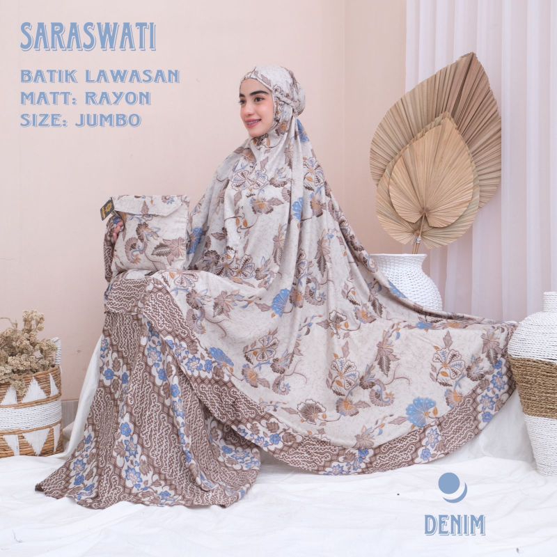 MUKENA BATIK SARASWATI MUKENA JUMBO MUKENA RAYON MUKENA BATIK MUKENA PREMIUM