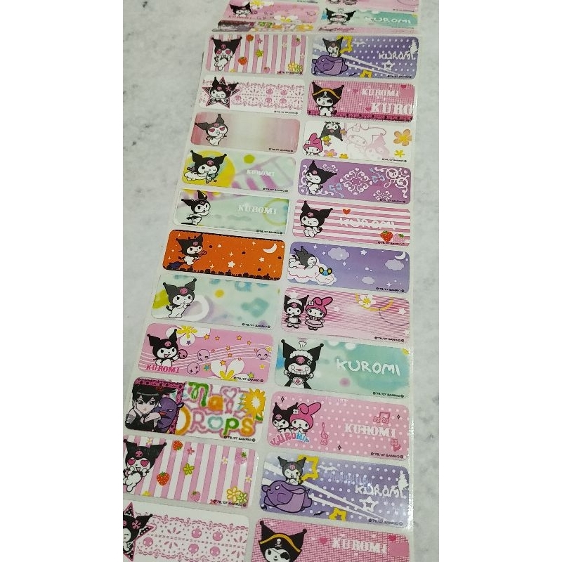 

Kuromi Sticker Label Nama Waterproof Anti Air