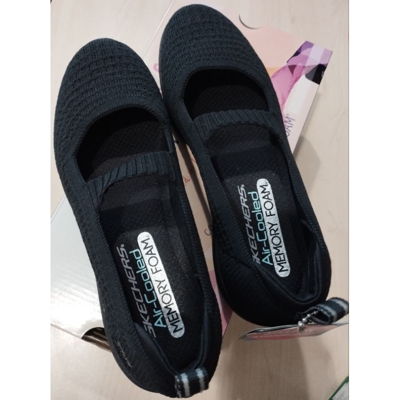 ( BARU bukan PRELOVED ) SEPATU SKECHERS ARYA WOMEN'S LEISURE SHOES - BLACK EU 36 / US 6 | NEW Skeche