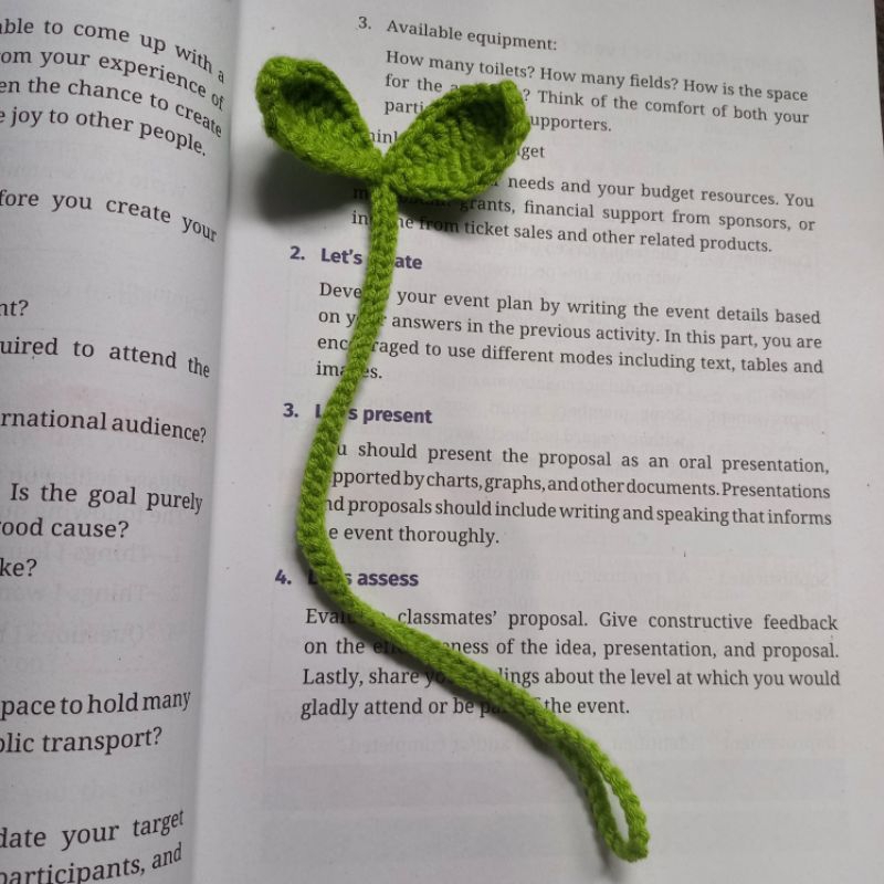 

leaf sprout bookmark / pembatas buku / pengikat kabel / pengikat benang / leaf sprout multifungsi