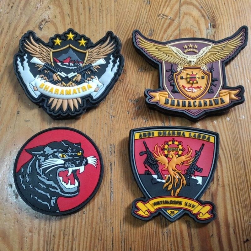 Patch rubber/emblem karet Logo Angkatan brimob