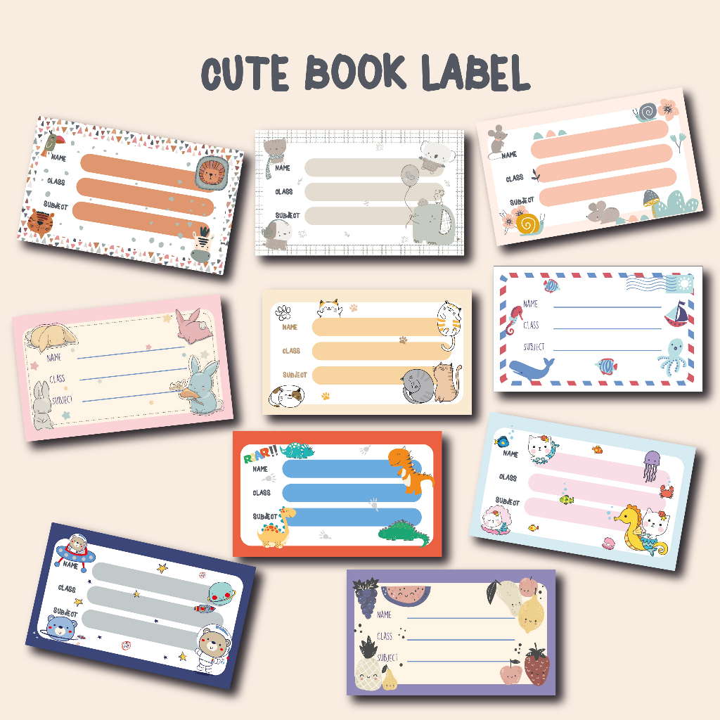 

Sticker Cute Book Label - Japan Aesthetic