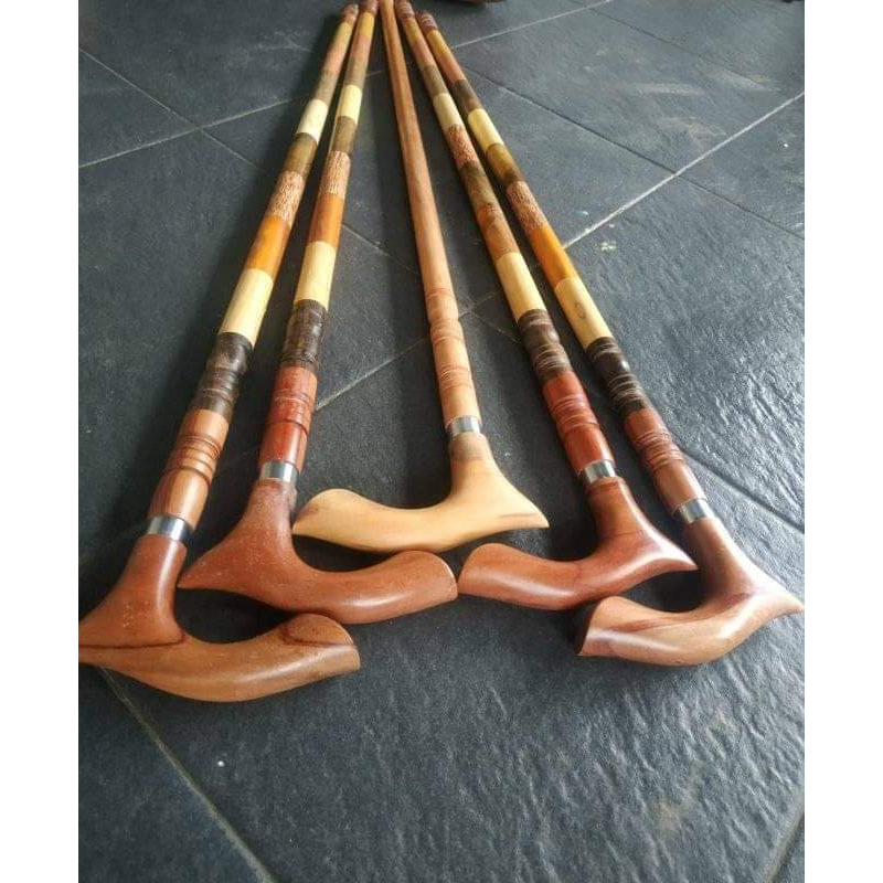 Tongkat Jalan Kombinasi Kayu unik