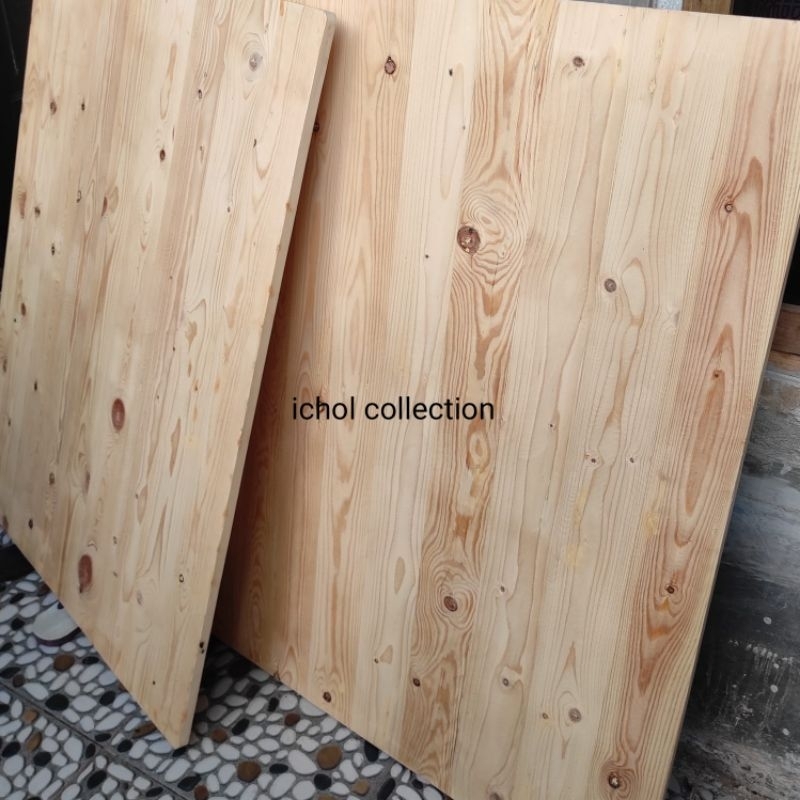 Papan kayu jati belanda 120/110x80x2 / papan sambung kayu / daun meja kayu jati belanda
