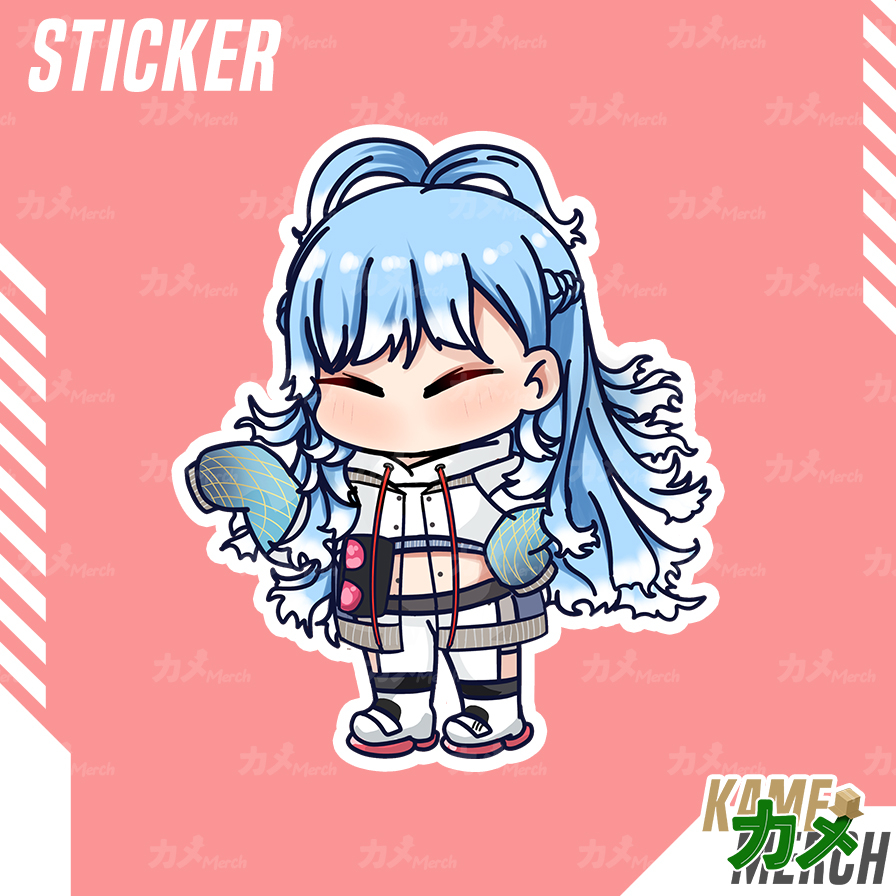 

[KAMEMERCH] Sticker Vinyl Anime / Vrtube Kobo Kaneuru / kobokan air Hololive id (model asal lu tau ya dek rimuru tempest) Laminasi