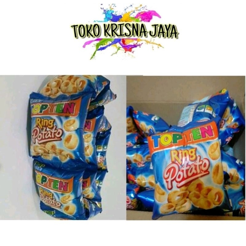 

SNACK JADUL TOP TEN RING KEMASAN 1 RENCENG ISI 10 PCS X 8 GR