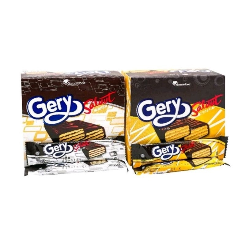 

GERY SALUUT COKELAT | WAFER KELAPA | CHOCO HAZELNUT NETTO 24 PCS X 7.5 GR