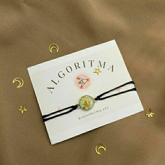Gelang Resin Handmade with dry flower