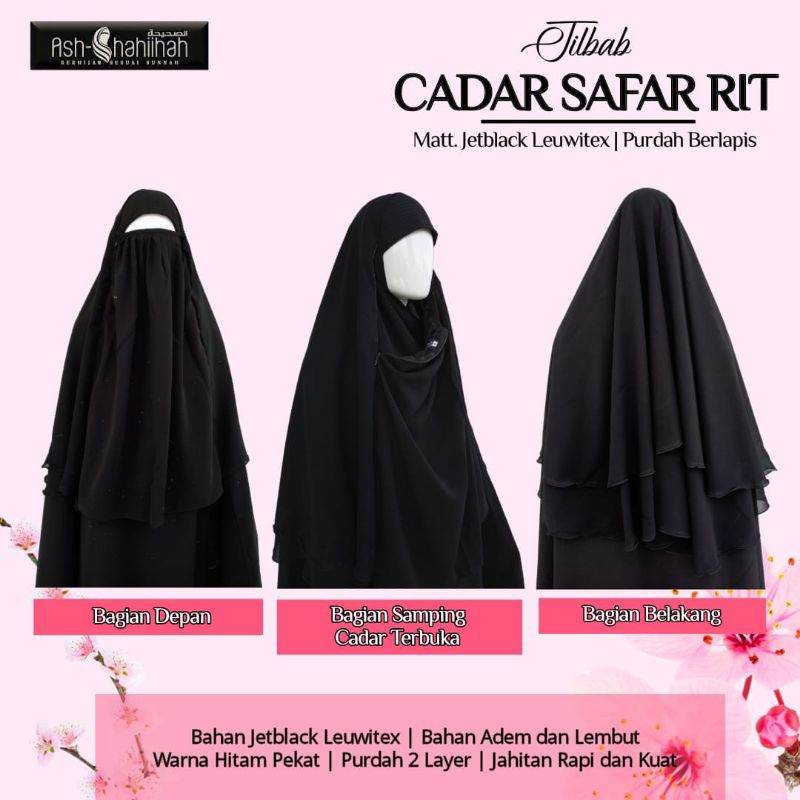 JILBAB SAFAR ASH SHAHIIHAH/ JILBAB CADAR SAFAR /NIQAB "ASYRAF"