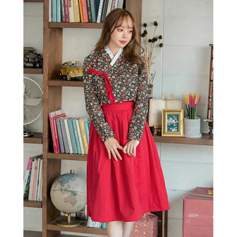 JEOGORI ATASAN HANBOK MODERN BUNGA KOREA NEW