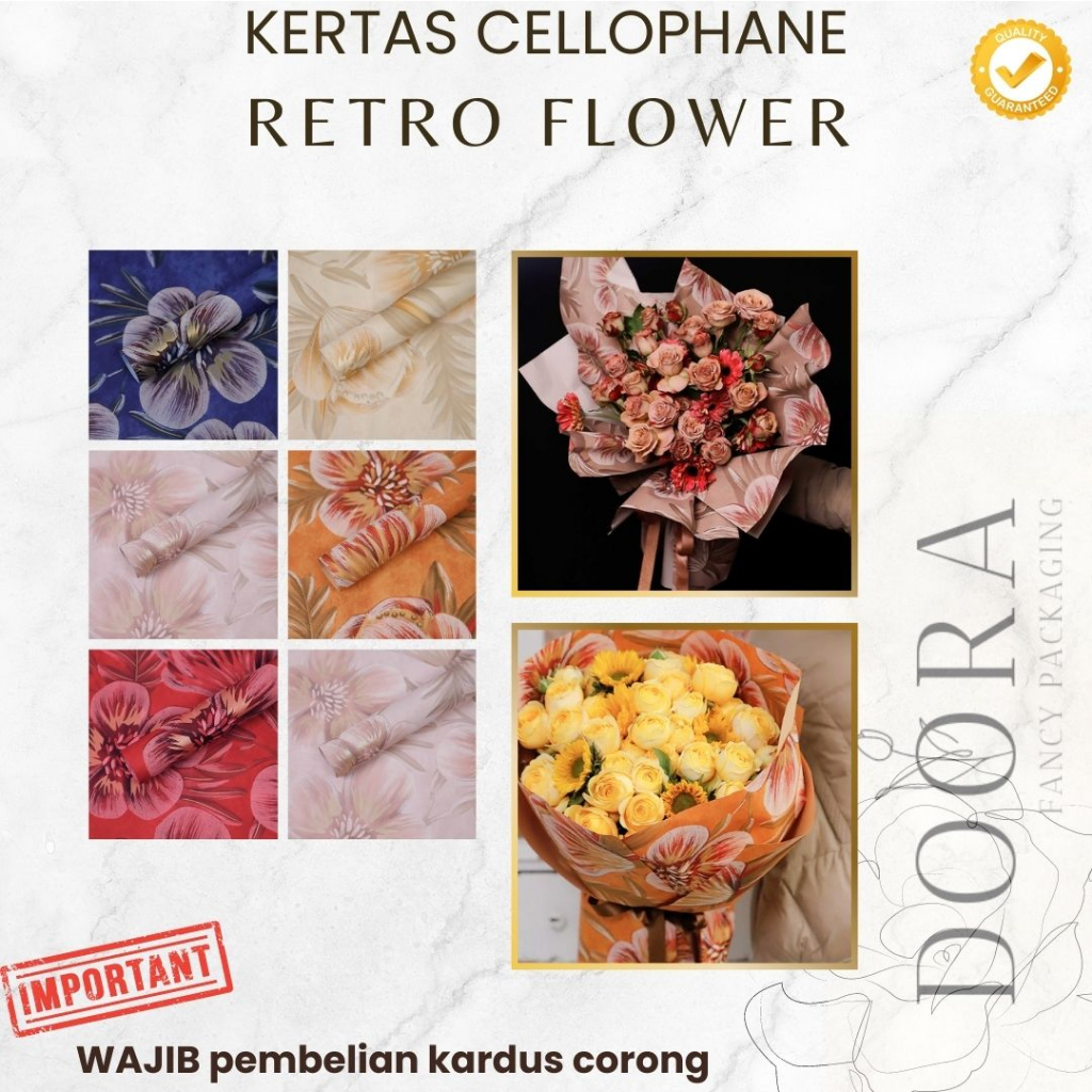 

Kertas Buket Bunga Retro Flower