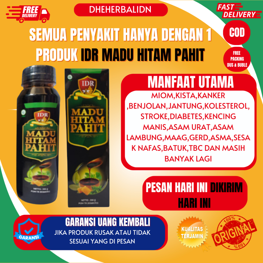 IDR MADU HITAM PAHIT PALING AMPUH OBAT BENJOLAN/JANTUNG/KANKER