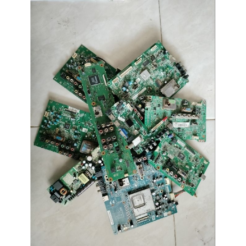 Grosir Mb mainboard TV Polytron Samsung LG Sharp Sony Akari dll dapat 1kg kondisi mati