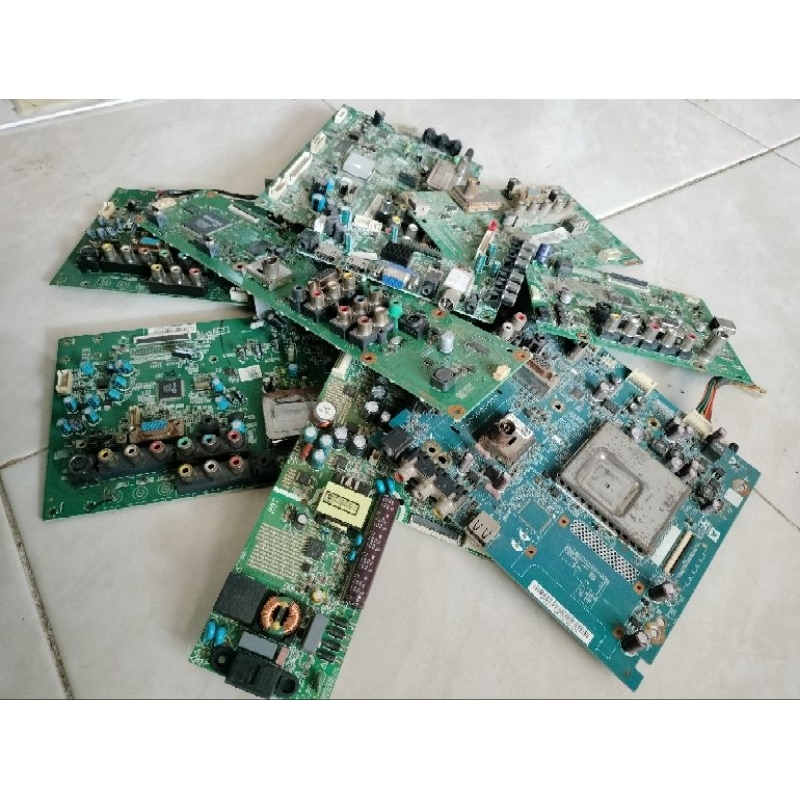ID GROSIR MB MAINBOARD TV POLYTRON SAMSUNG LG SHARP SONY AKARI DLL DAPAT 1KG KONDISI MATI