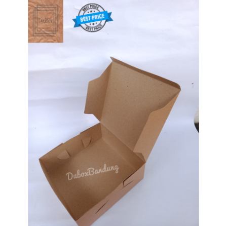 1pak=10pcs Box Ukuran 20x20x7,5 Tanpa Laminasi, Dus Brownies Sekat, Dus Nasi Kotak,Dus Catering,Dus 