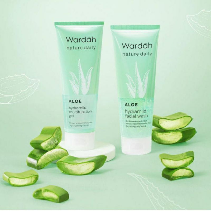 Wardah aloevera facial wash 60ml face wash 100ml aloe vera facial wash