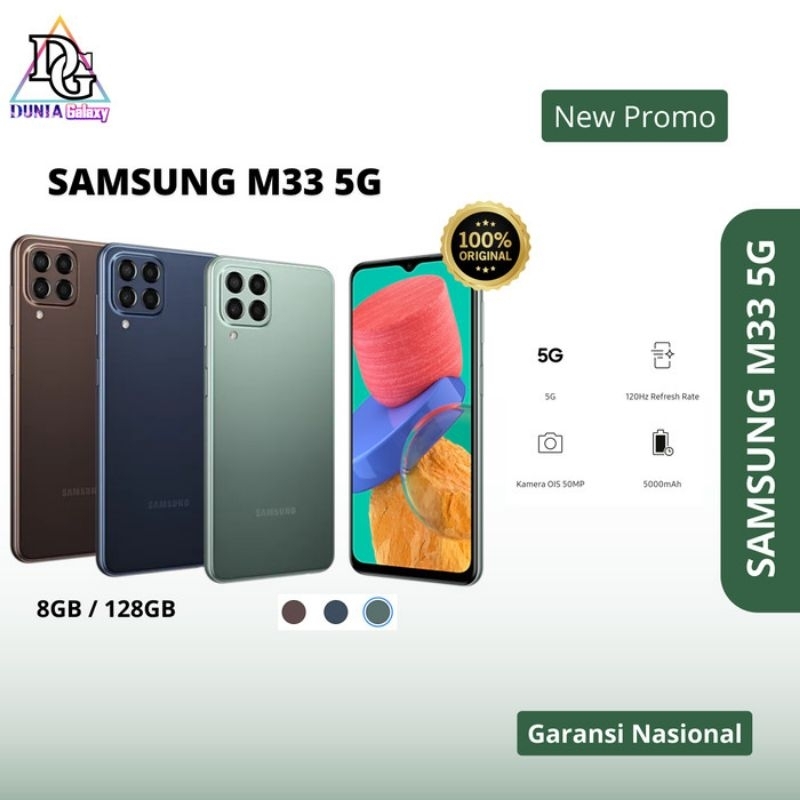 Samsung M33 5G 8/128Gb Garansi Nasional Resmi SEIN