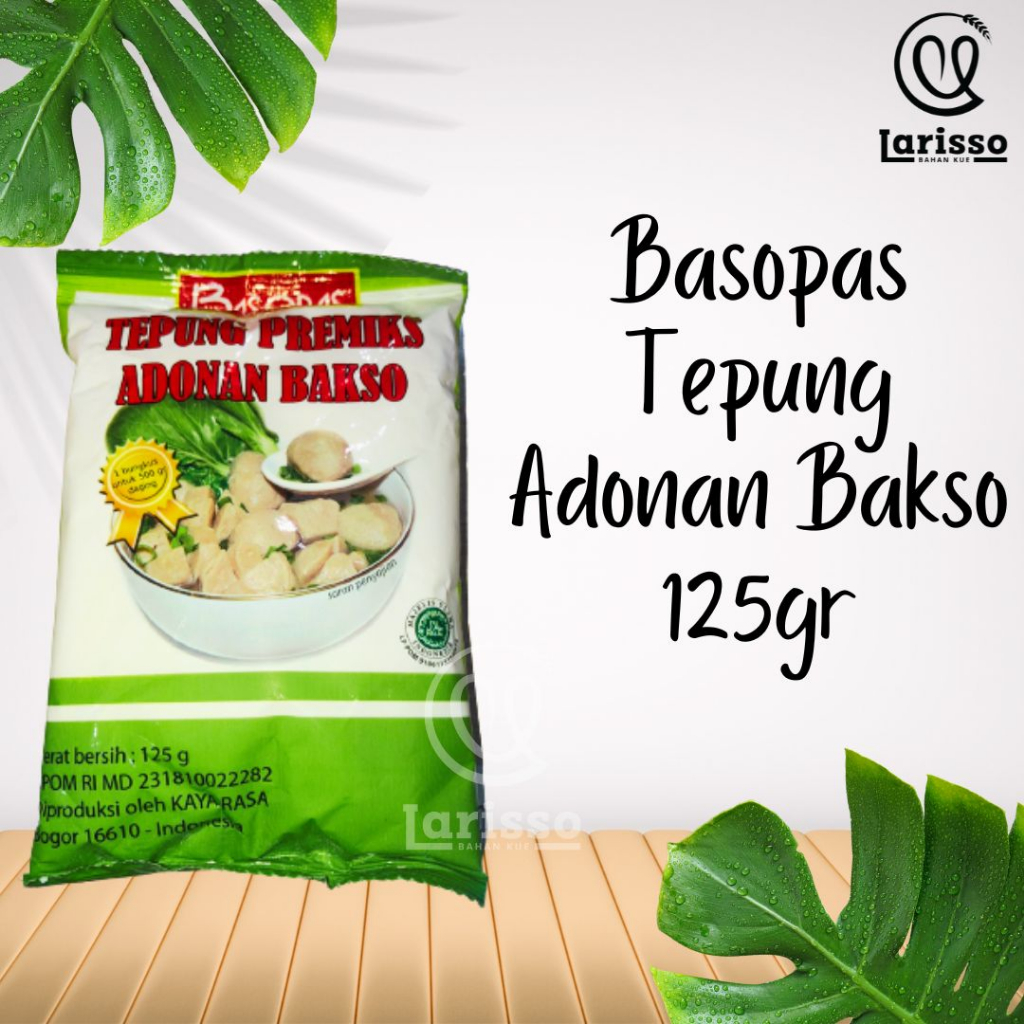 

BASOPAS TEPUNG PREMIX ADONAN BAKSO 125GR TEPUNG BAKSO INSTAN (Untuk 500gr Daging)