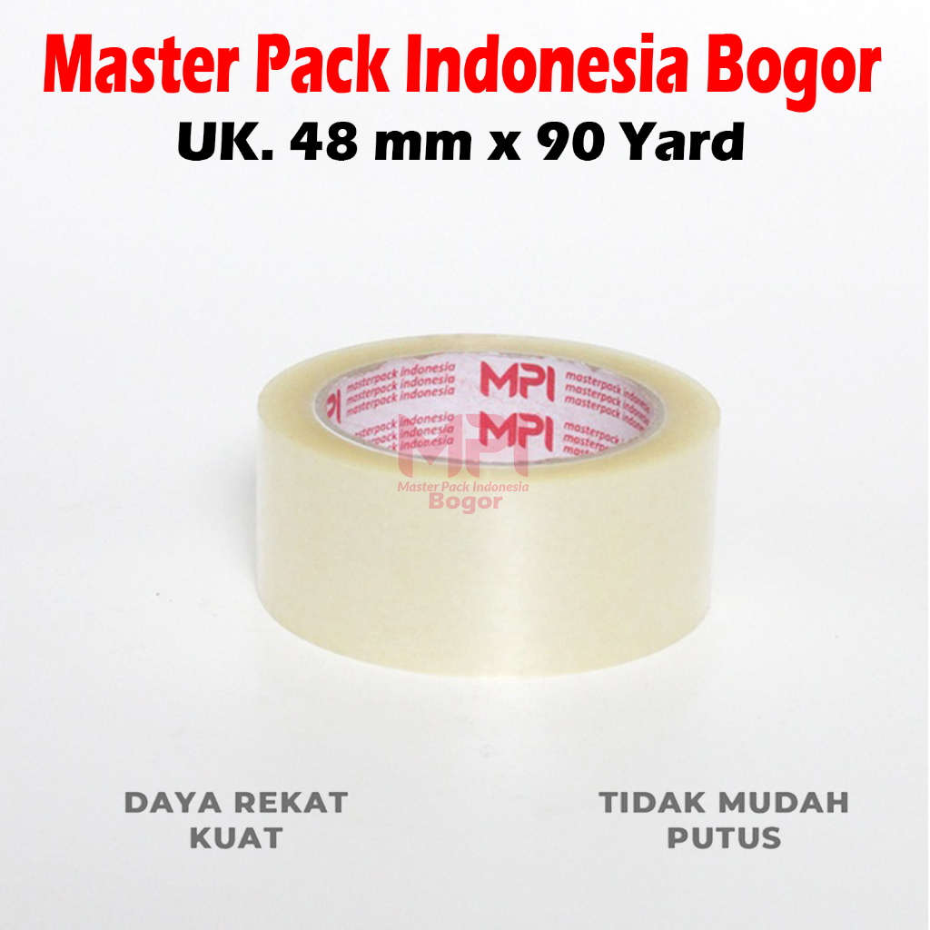 

Lakban Bening 48 MM x 90 YARD / Lakban Untuk Packing - Lakban Master Pack Indonesia