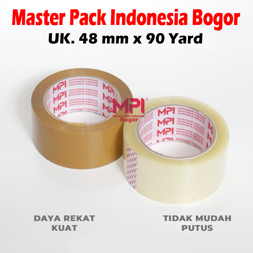 

Lakban Coklat - Lakban Bening 48 MM x 90 YARD / Lakban Untuk Packing - Lakban Master Pack Indonesia