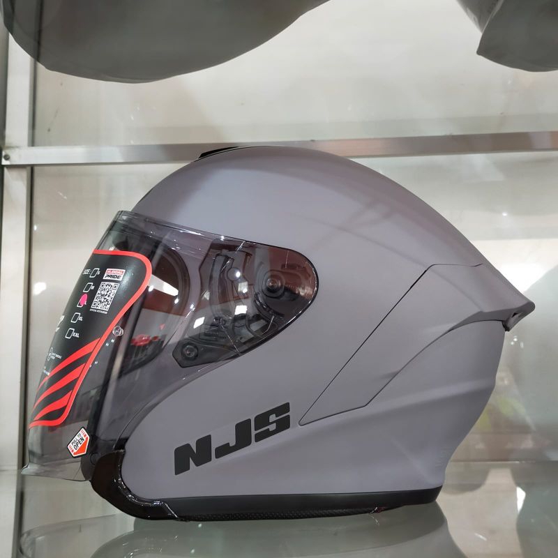Helm Half Face NJS Kairoz Grey Doff