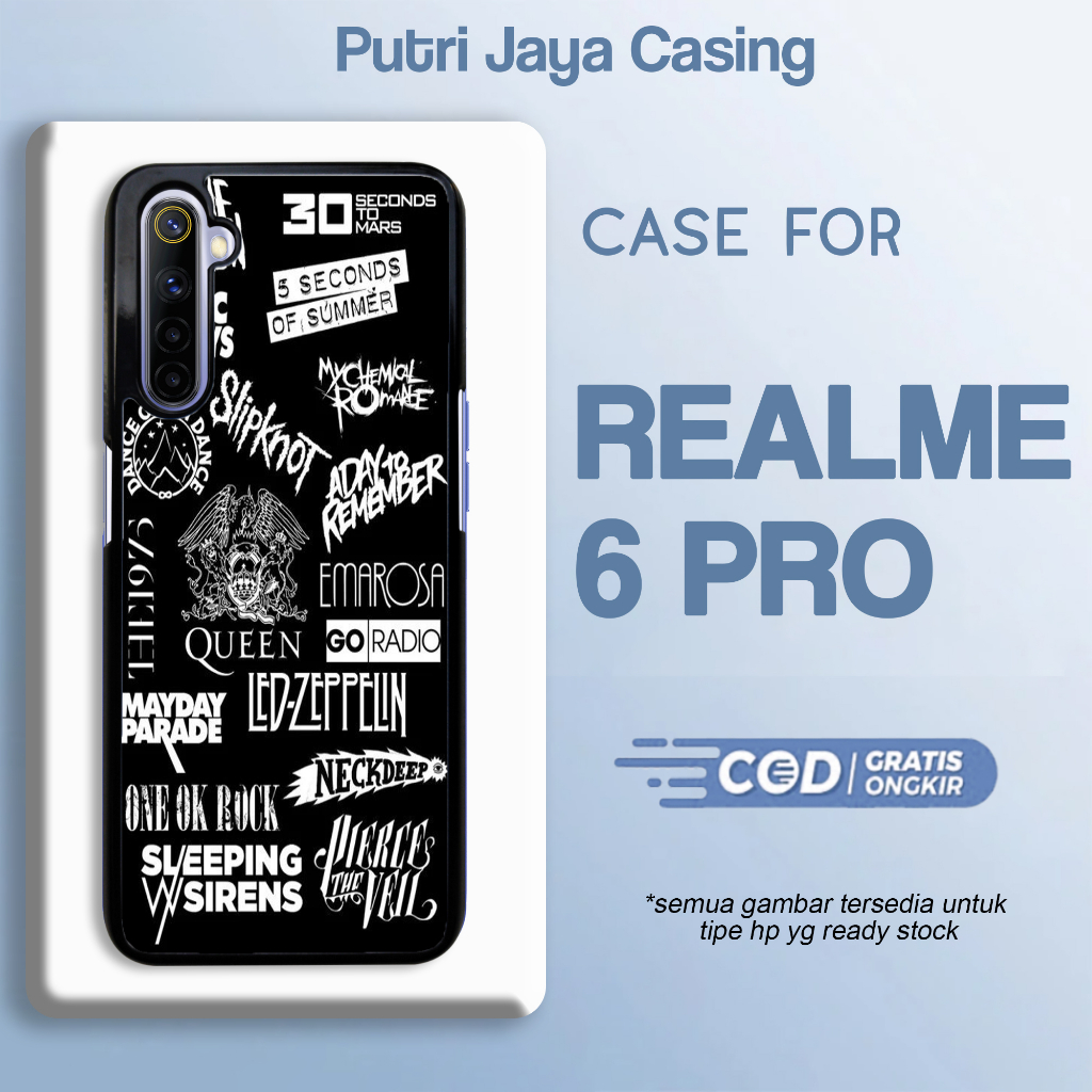 Case Hp REALME 6 PRO Motif AESTHETIC BAND 3 Casing Hardcase Softcase Estetik Premium Keren Aksesosri