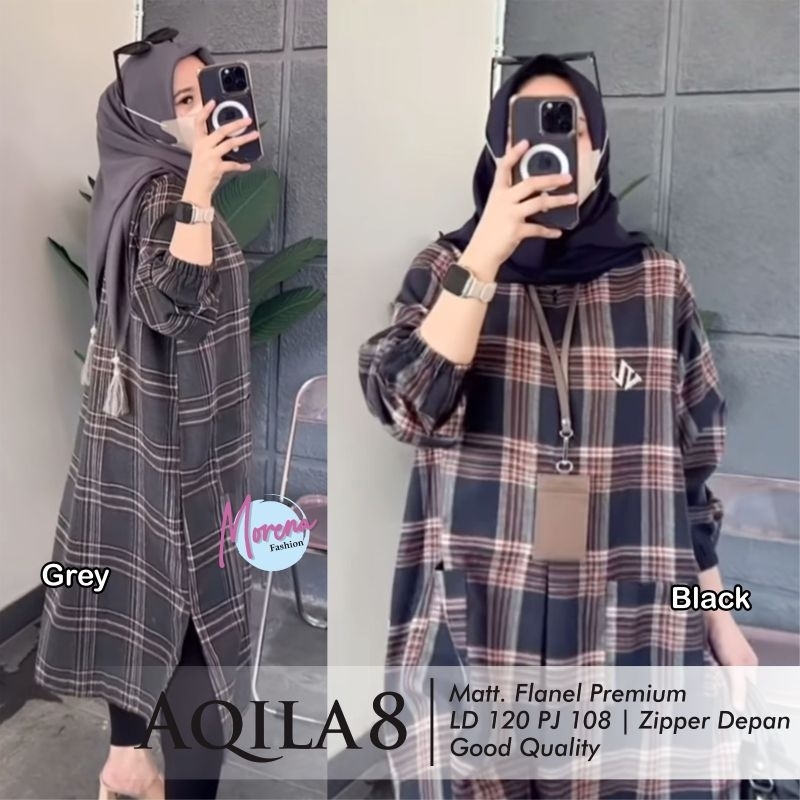 NEW AQILA TUNIK 3/6/8 Bahan Flanel Premium by Morena