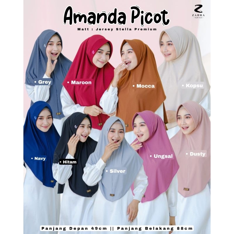 Zahra Hijab - Amanda Picot (Hijab Instan Premium)