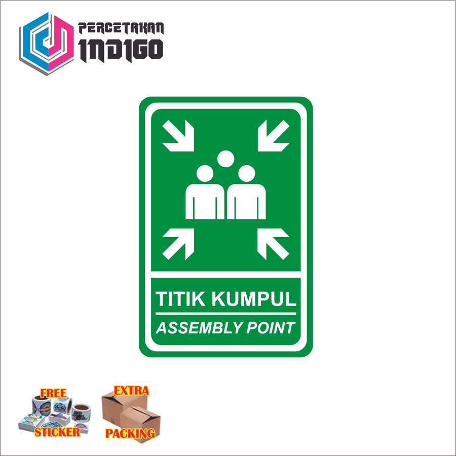 plat alumunium rambu titik kumpul