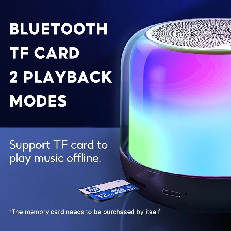 Aolon Speaker Bluetooth Colorful Lights Hands-free calling HiFi 360° Surround Sound TF Card AUX