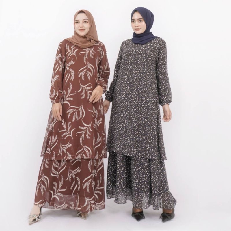 Gamis Malaysia Motif Jumbo Big Size Ld 120 130