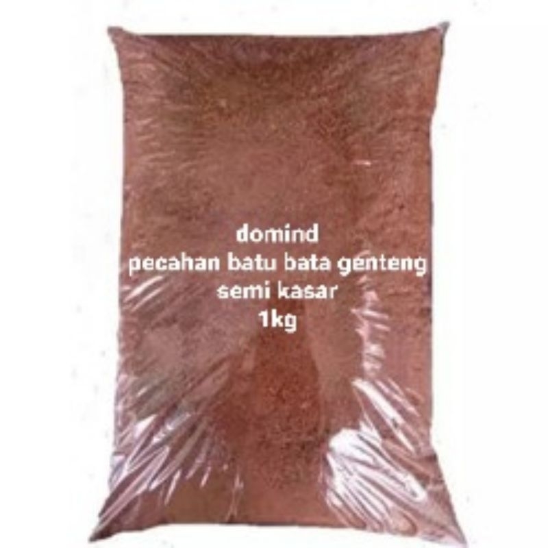 Pecahan Batu Bata Merah Genteng Semi Kasar  Media Tanam 1kg