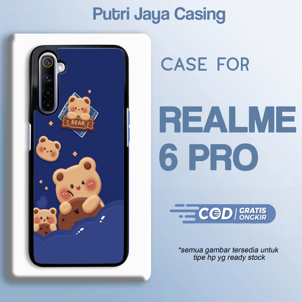 Case Hp REALME 6 PRO Motif ANIME BEAR 04 Casing Hardcase Softcase Estetik Premium Keren Aksesosris P
