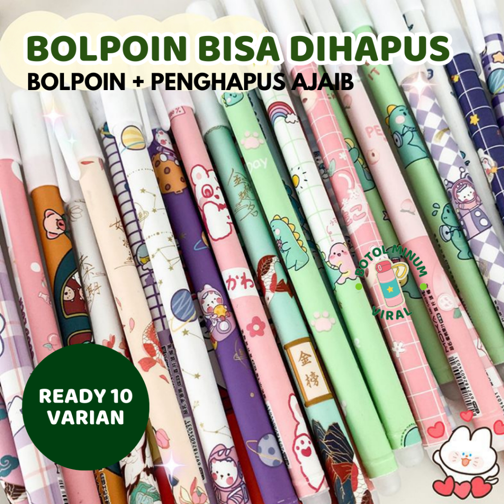 

Bolpoin Bisa Dihapus Eraseable Pen Karakter Lucu Kartun Anime Lengkap