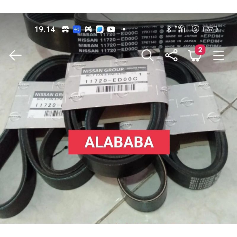 FAN BELT FANBELT - VANBELT VAN BELT TALI KIPAS NISSAN GRAND LIVINA 1.5 EVALIA 7PK 1140 ASLI