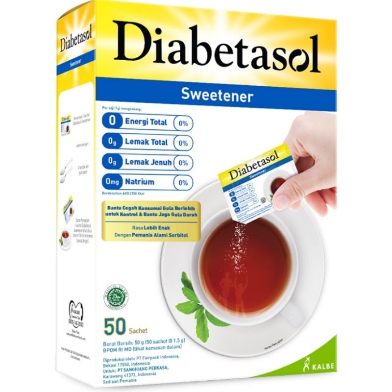 

gula rendah diabetasol Sweetener Gula Zero Calorie 50 S g