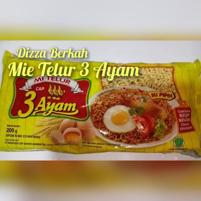 

MIE TELUR CAP 3 AYAM/200gr/Dizza Berkah