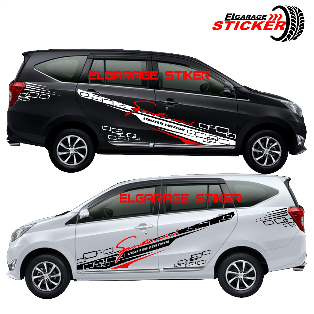 Stiker mobil sigra calya cutting stiker sport mind stiker body samping mobil sigra calya