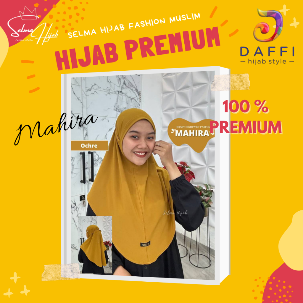 Mahira Parfume Daffi Hijab Jilbab Instan Khimar Syari Murah Bahan Kualitas Premium Jersey High Twiss