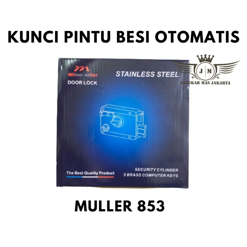 MULLER Kunci Otomatis 853 SS Stainless / Pintu Besi Gerbang / Garasi JKM