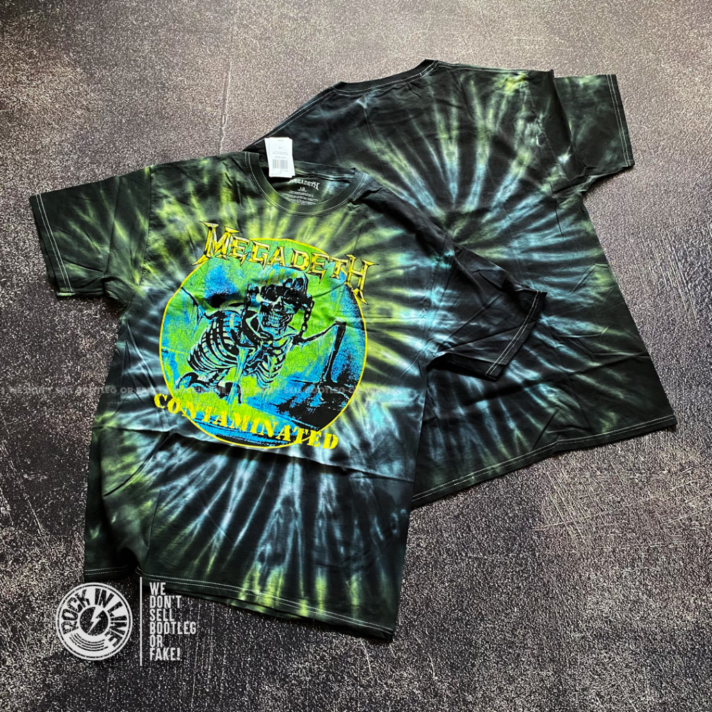 MEGADETH - CONTAMINATED Tie Dye Kaos Band Original