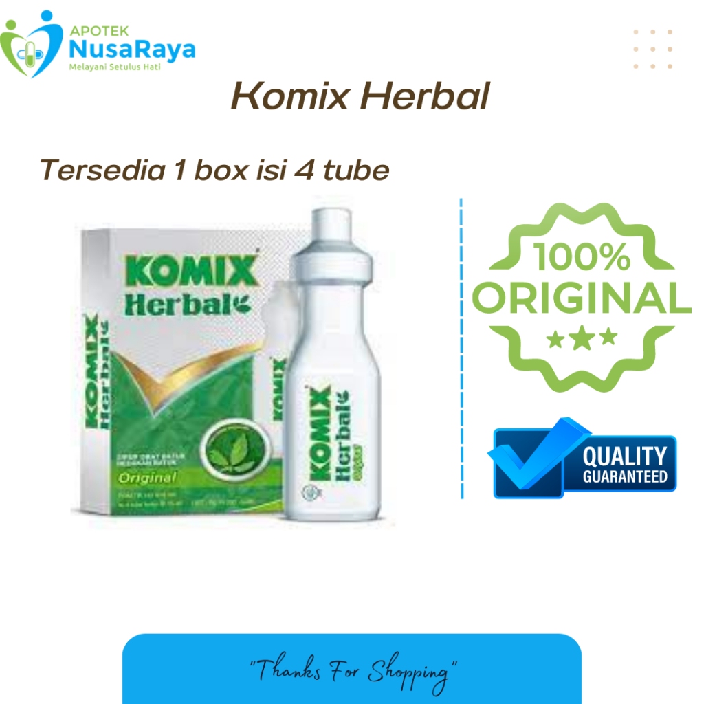 

KOMIX HERBAL 15 ML 4 BOTOL ORIGINAL DAUN LAGUNDI OBAT BATUK BERDAHAK