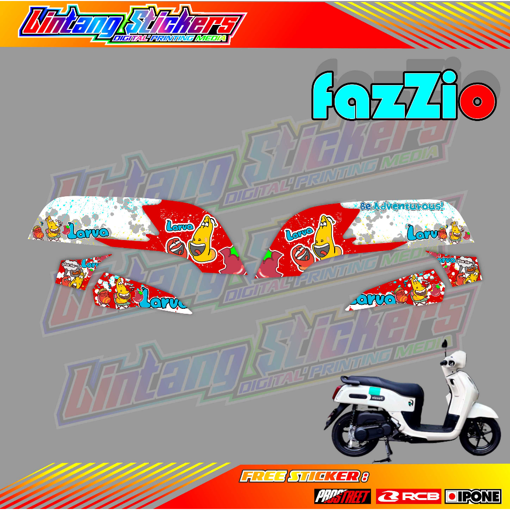STRIPING VARIASI MOTOR YAMAHA FAZZIO / STICKER MOTOR YAMAHA FAZZIO