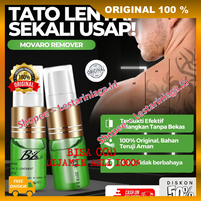 Movaro Remover Lenyapkan Tato Dalam 3X Usap Hapus Tato / Sulam Permanen Tanpa Laser Dan Tanpa Rasa S