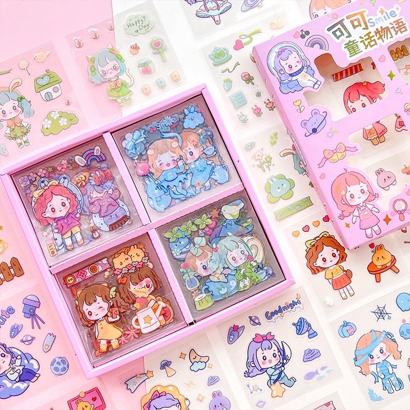 

[SMW] Sticker Waterproof Sticker Momo Dapat Box Isi 100 Lembar