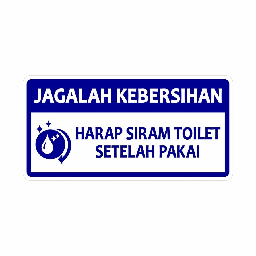 

Akrilik Rambu Jagalah Kebersihan Toilet UK 30x15cm Acrylic 2mm Bahan Akrilik Ukuran 30x15cm