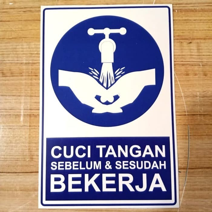 

Sign Akrilik Cuci Tangan Sebelum Dan Sesudah Bekerja UK 15x20cm Akrilik Rambu Peringatan