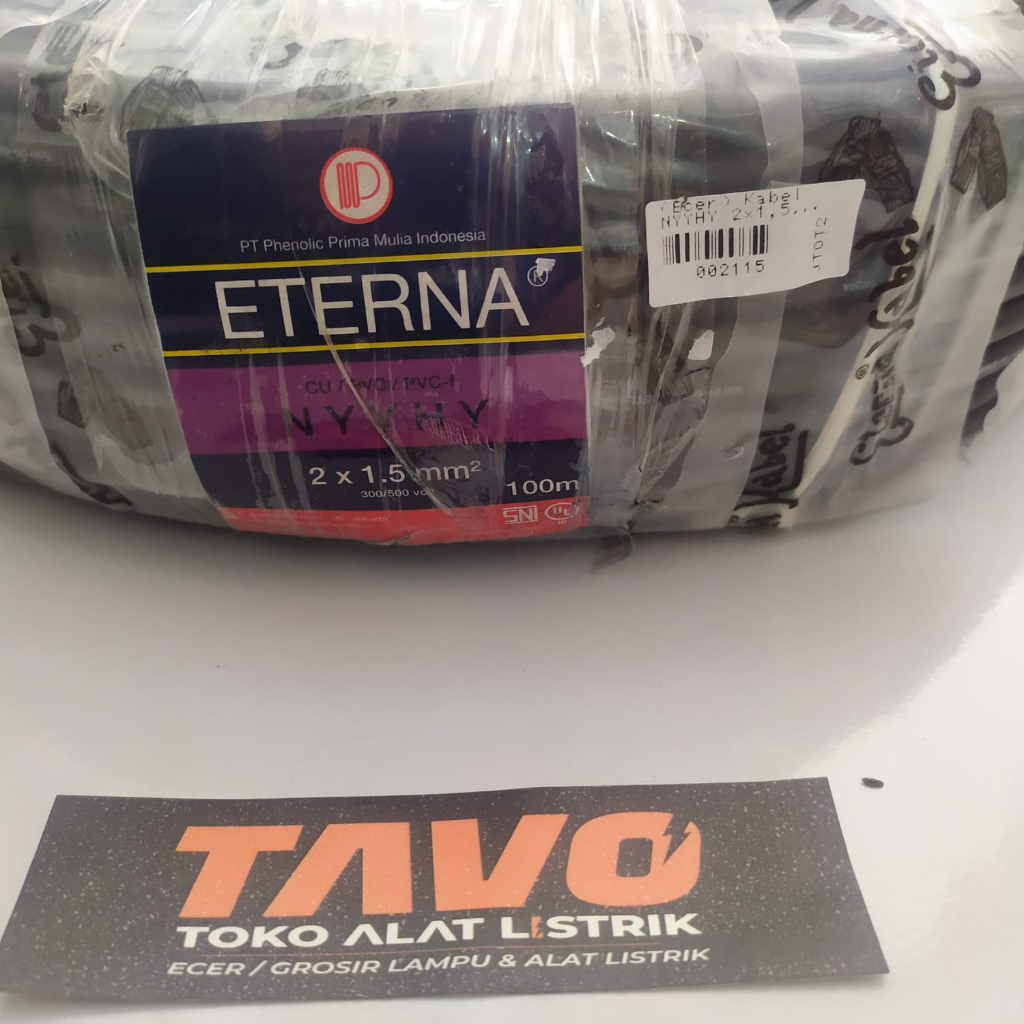 KABEL NYYHY 2X1,5 ETERNA HARGA PERMETER