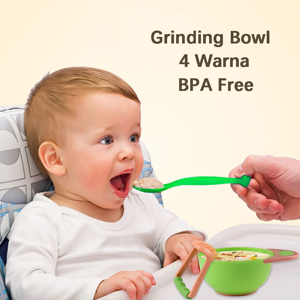 AIKOKY Baby Food Maker Set Grinding Bowl Mpasi Alat Pembuat Makanan Bayi