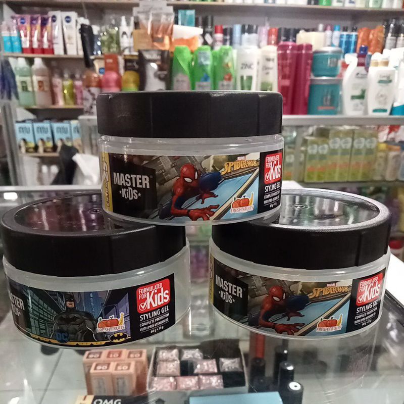 master kids minyak rambut anak anak 60gr+15gr.minyak rambut anak anak master kids.styling gel.